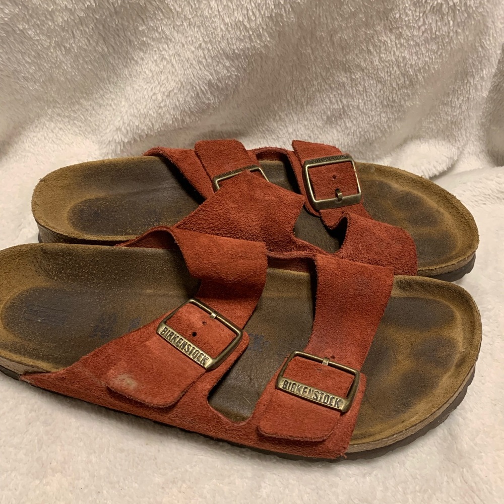 Women’s Birkenstock burnt red size 9